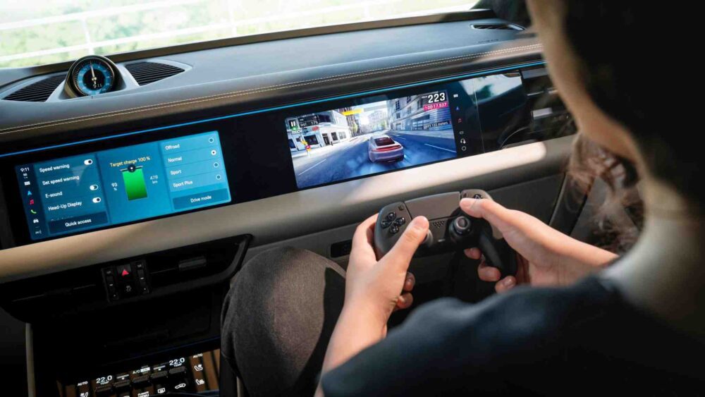Porsche Macan EV AirConsole oyun sistemi