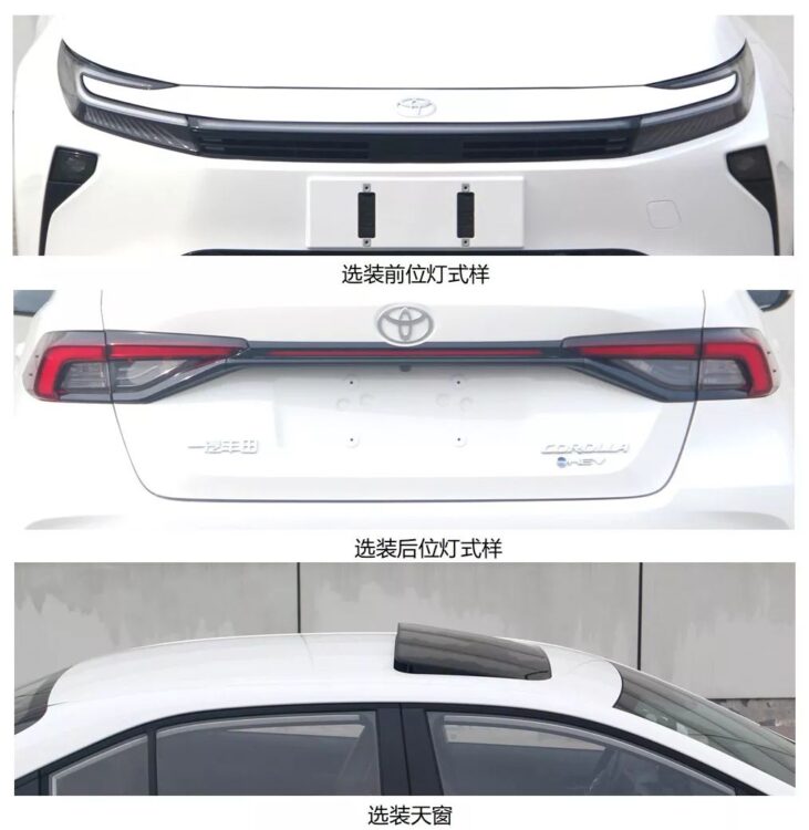 Toyota Corolla Çin pazarı için güncellenmiş sedan