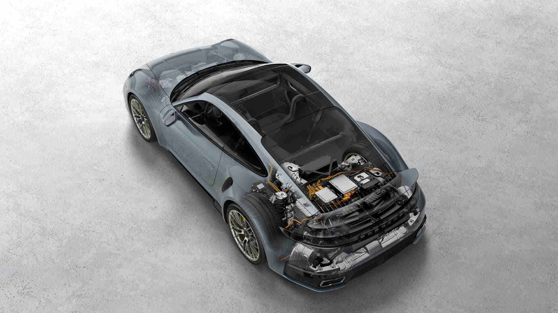 Porsche 911 Turbo S hibrit motor sistemi