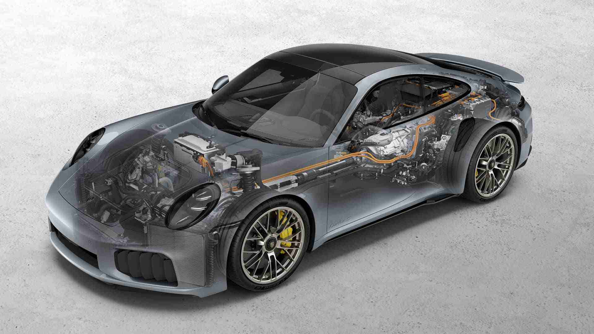 Porsche 911 Turbo S hibrit motor sistemi