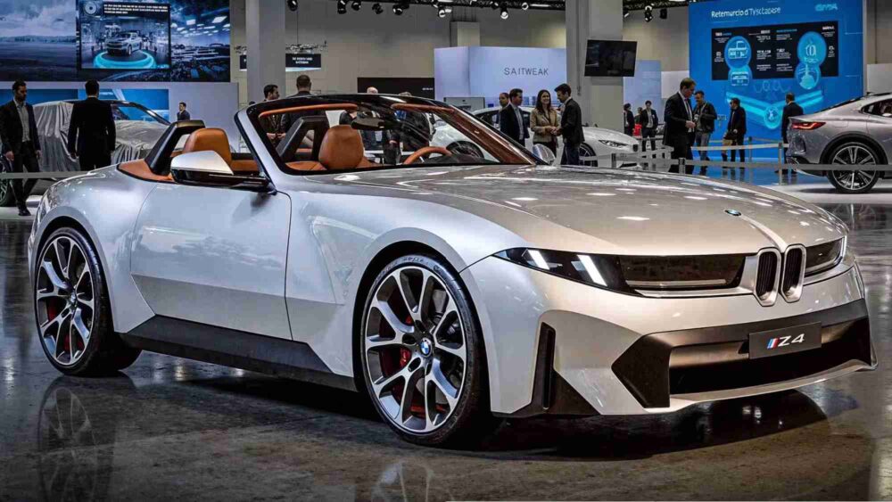 BMW Z4 elektrikli model render görseli yan profilden