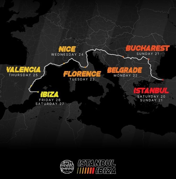 Sultanahmet Meydanı Gumball 3000 start ve finiş harita