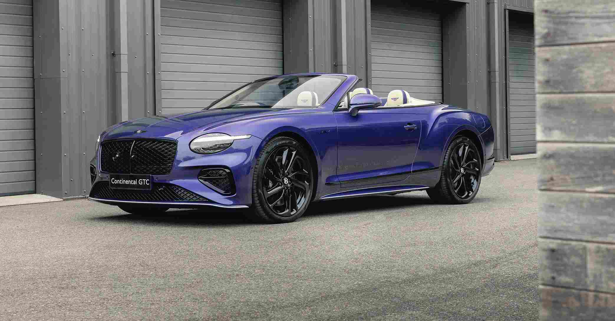 Bentley Mulliner tri-tone iç mekân – Tanzanite Purple ve Lilac detaylı deri koltuklar.