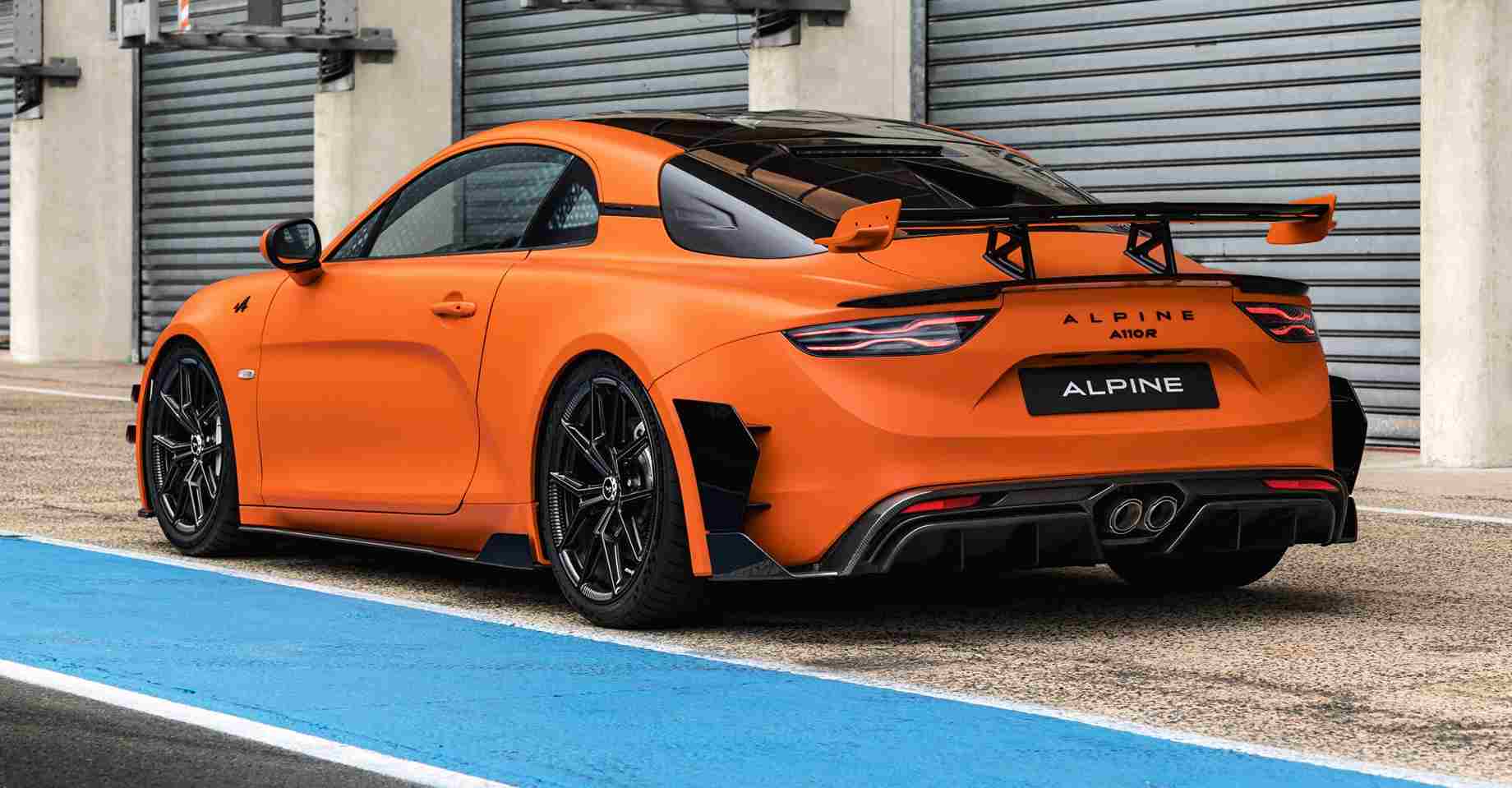 A110 R Ultime arka difüzör ve aerodinamik paket yakın çekim.