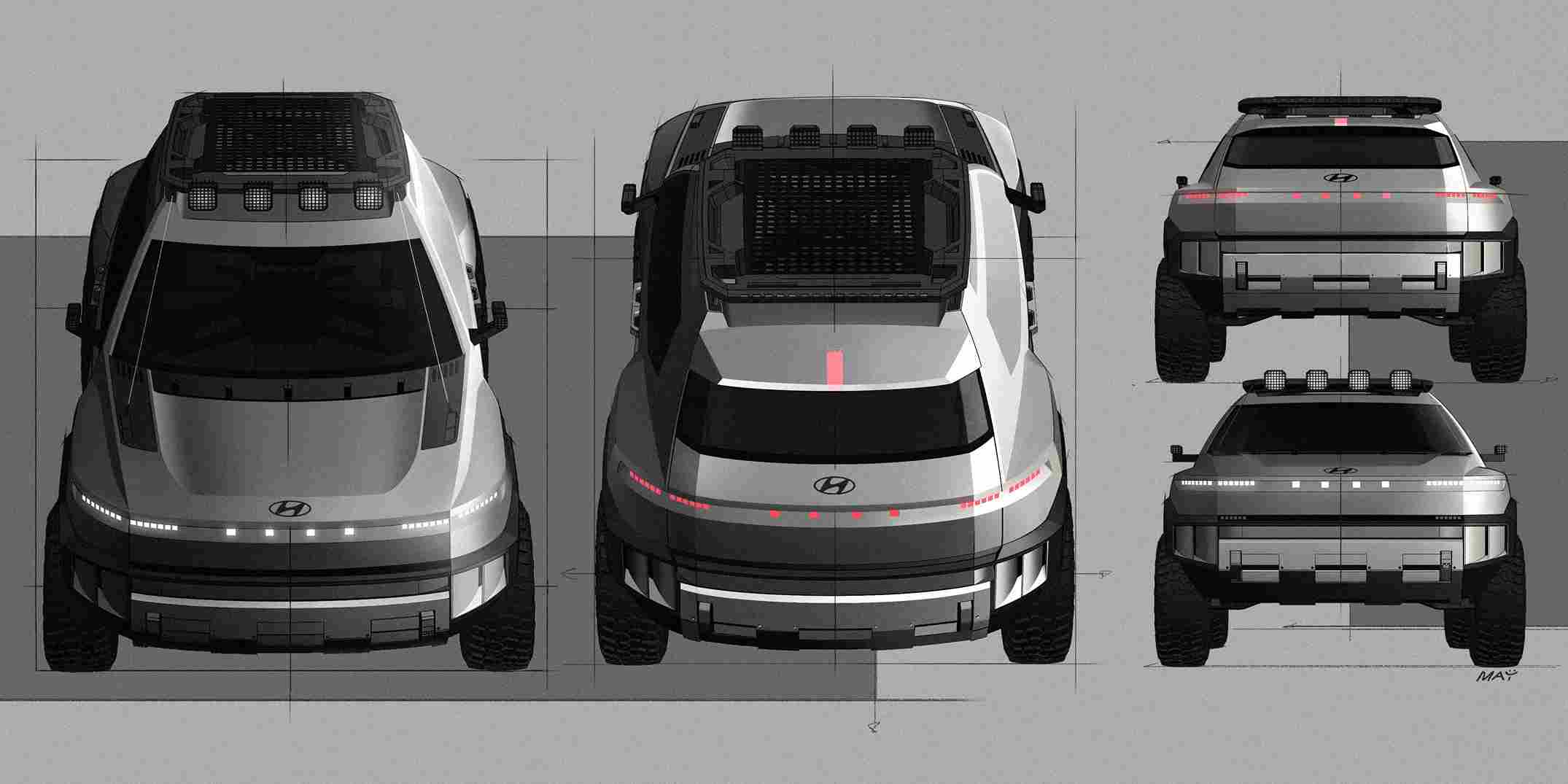 Hyundai CRATER Concept teaser çizimi – AutoMobility LA 2025 öncesi ilk görsel