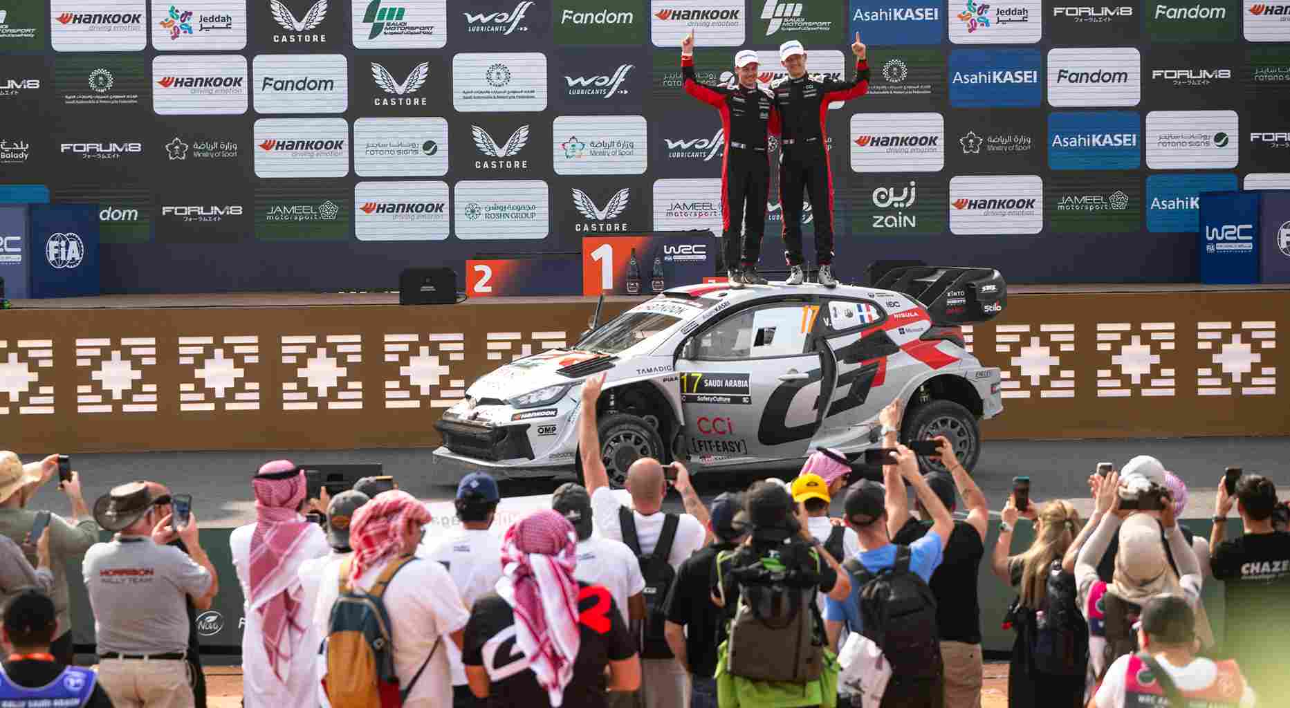 WRC 2025 şampiyonluk kutlaması Toyota Gazoo Racing