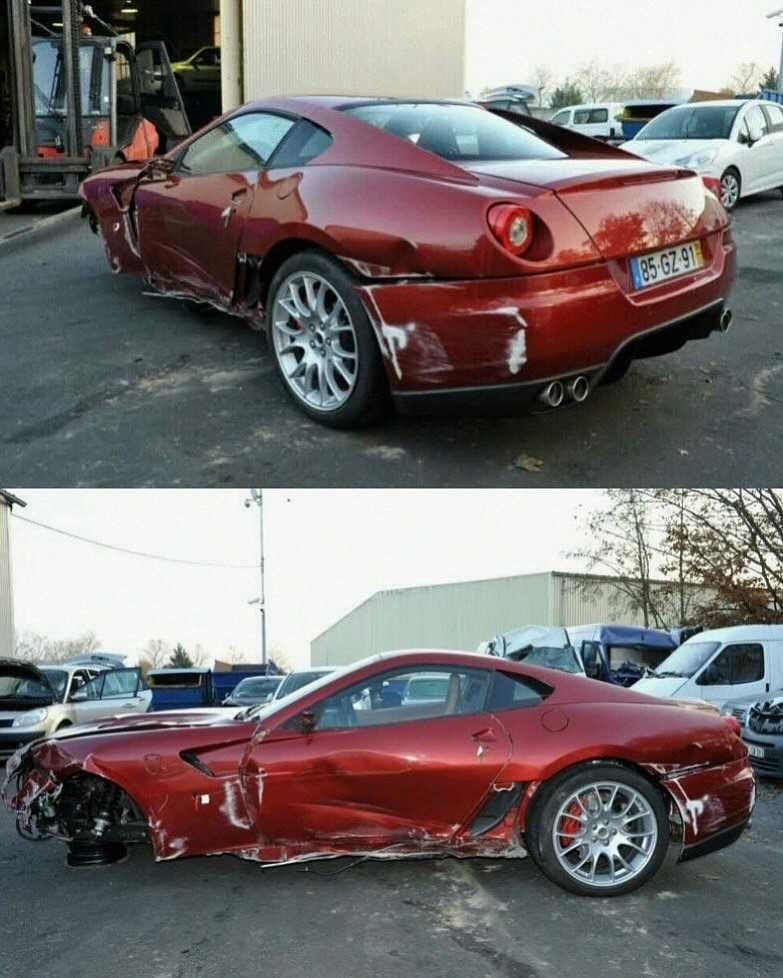Cristiano Ronaldo’nun Ferrari 599 GTB ile yaptığı kaza
