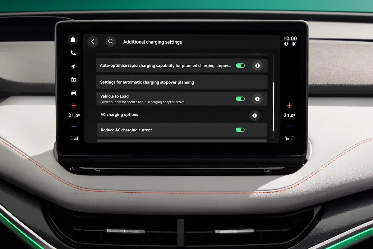 Škoda Elroq ve Enyaq infotaimen