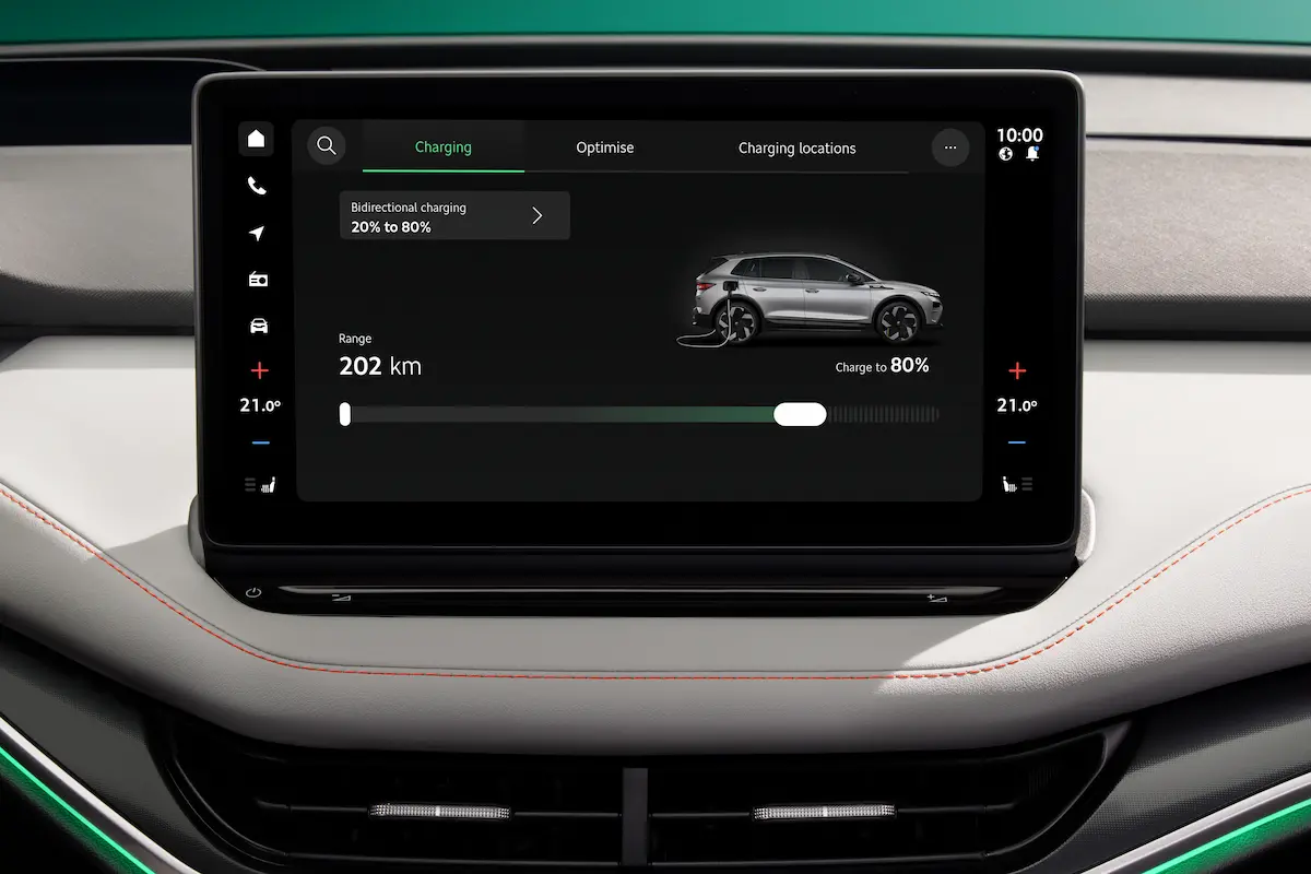 Škoda Elroq ve Enyaq infotaimen