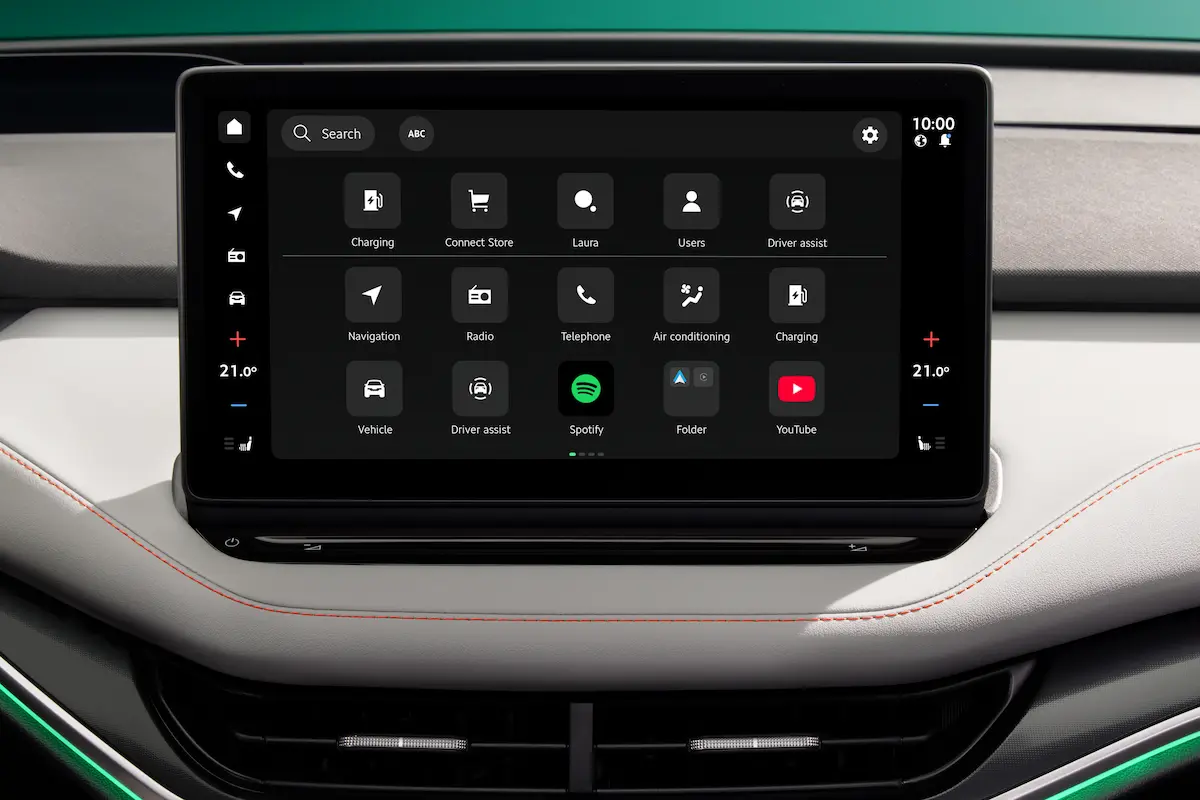 Škoda Elroq ve Enyaq infotaimen