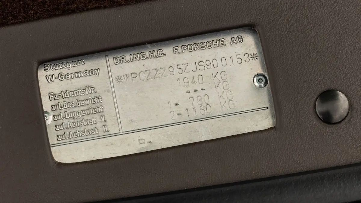 Porsche 959 SC etiket